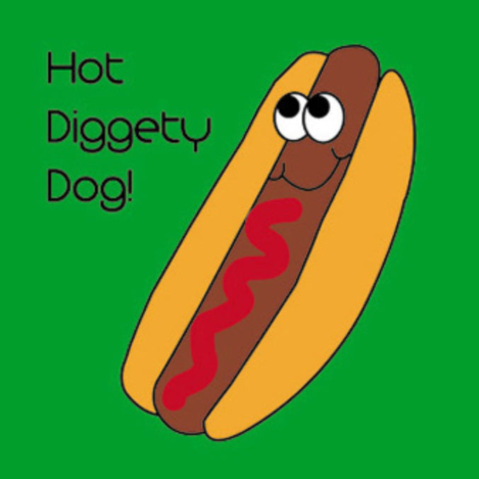 Hot Dog Greeting Card